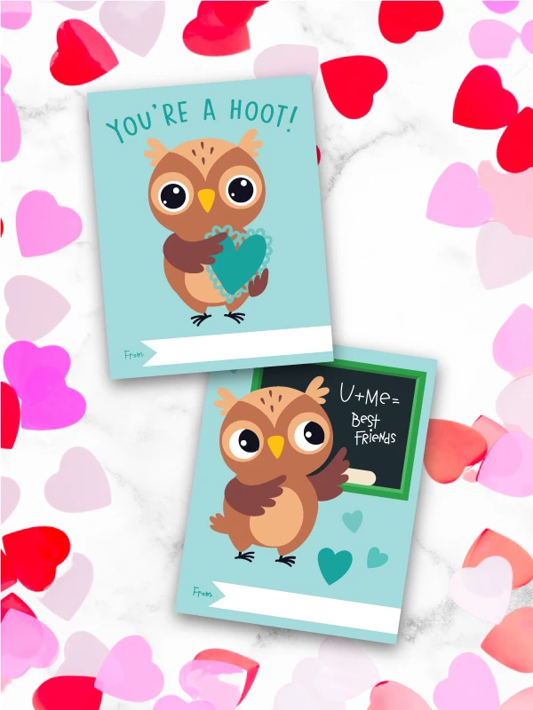 owl Valentine cards