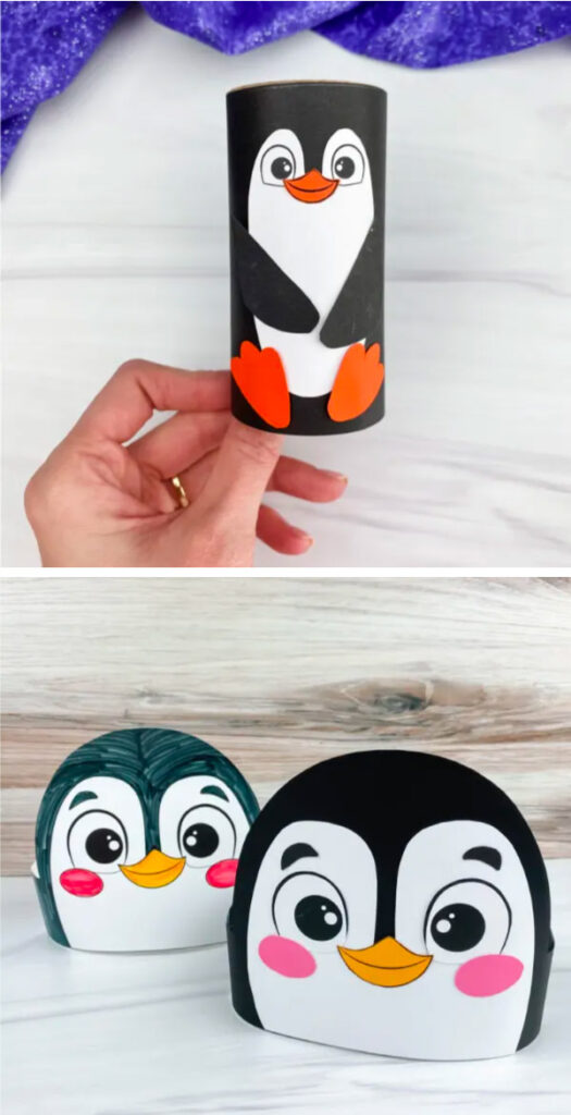 toilet paper roll penguin and penguin headband