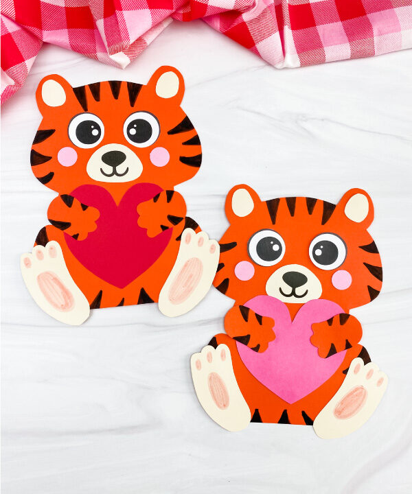 2 tiger Valentine crafts