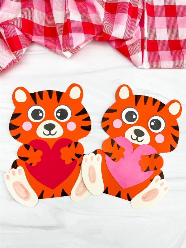 2 tiger Valentine crafts