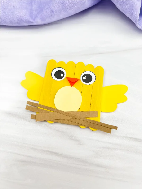 chick popsicle stick craft