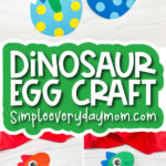 dinosaur egg craft image collage with the words dinosaur egg craft