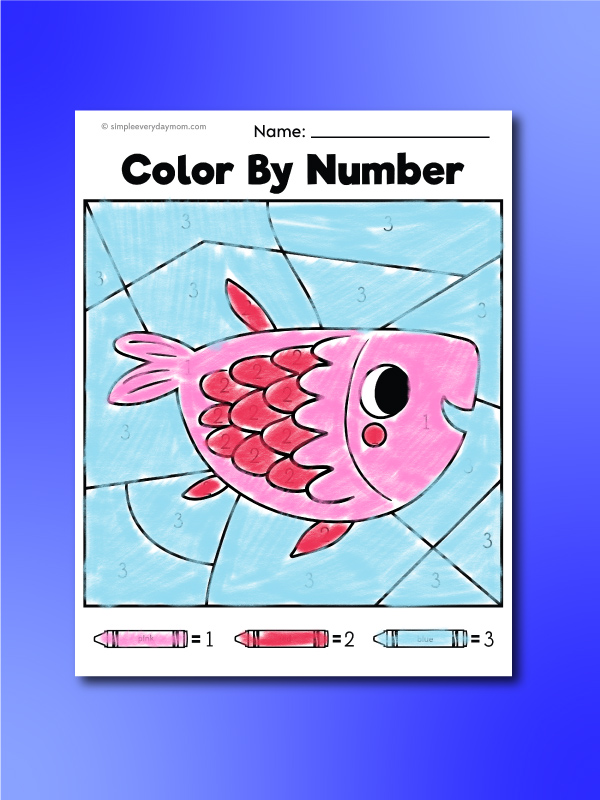 fish color by number