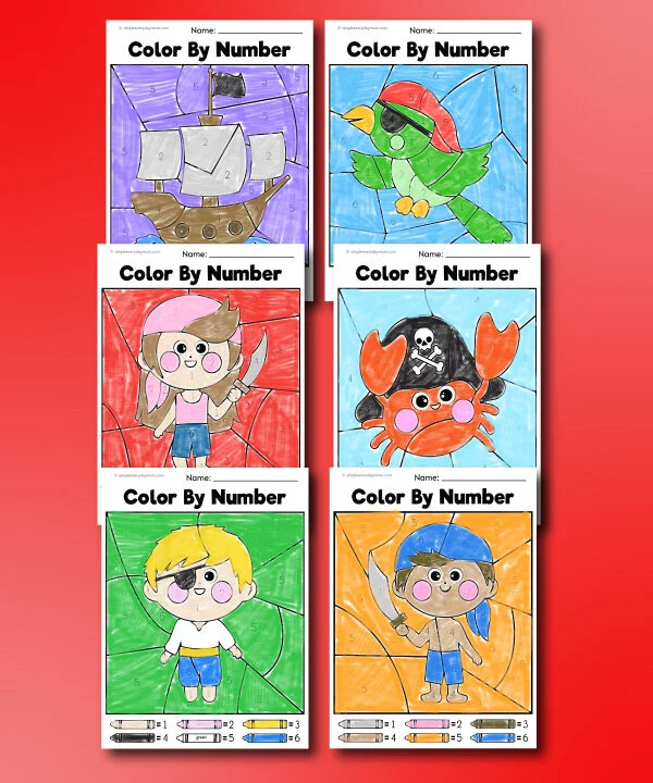 pirate color by numbers