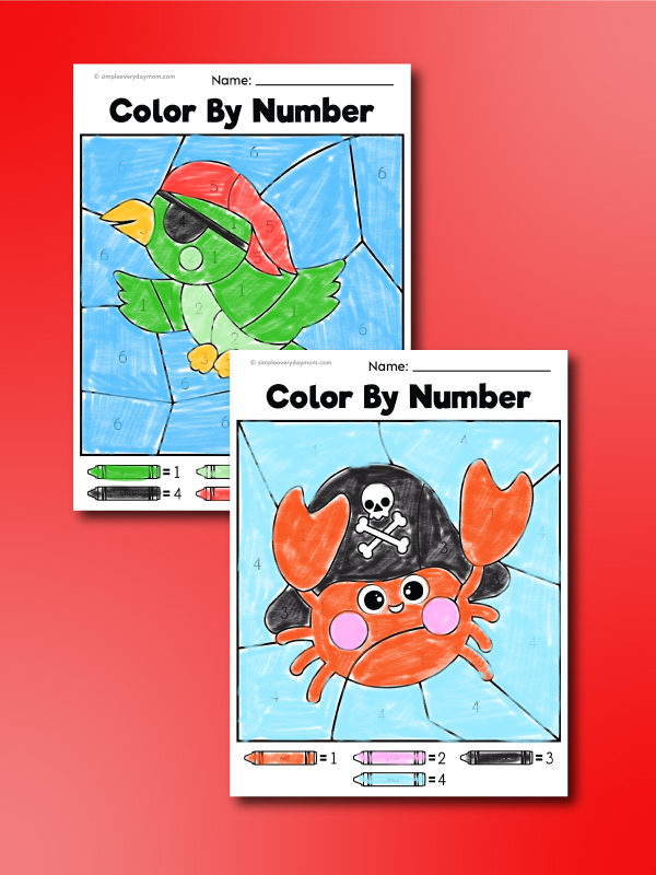 pirate color by numbers
