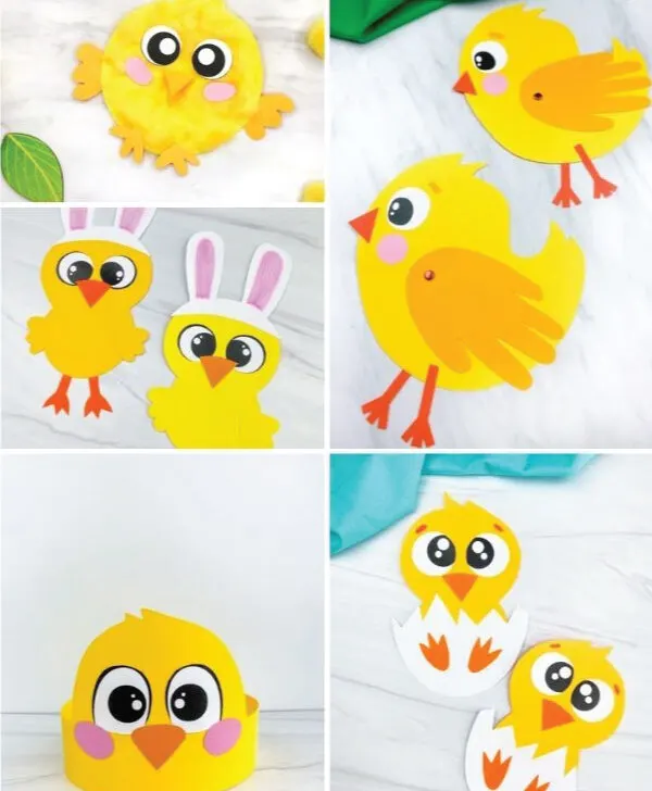 chick crafts image collage