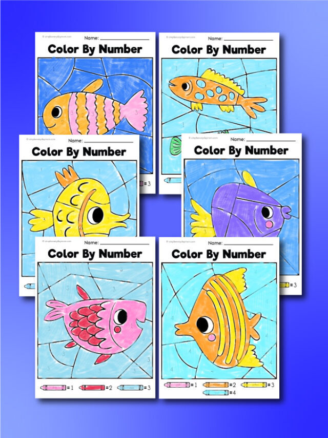 Color By Number Fish Printables For Kids Story