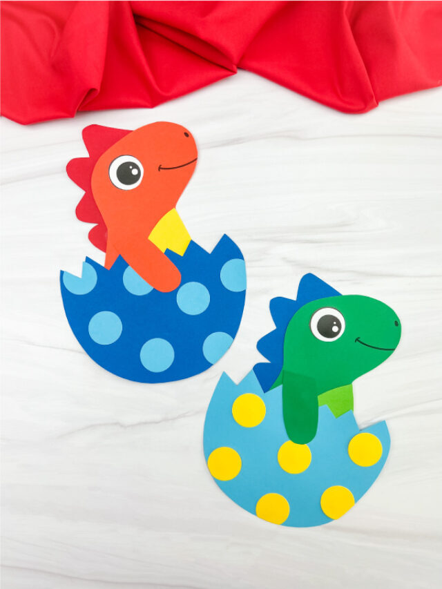 Dinosaur Egg Craft For Kids [Free Template] Story