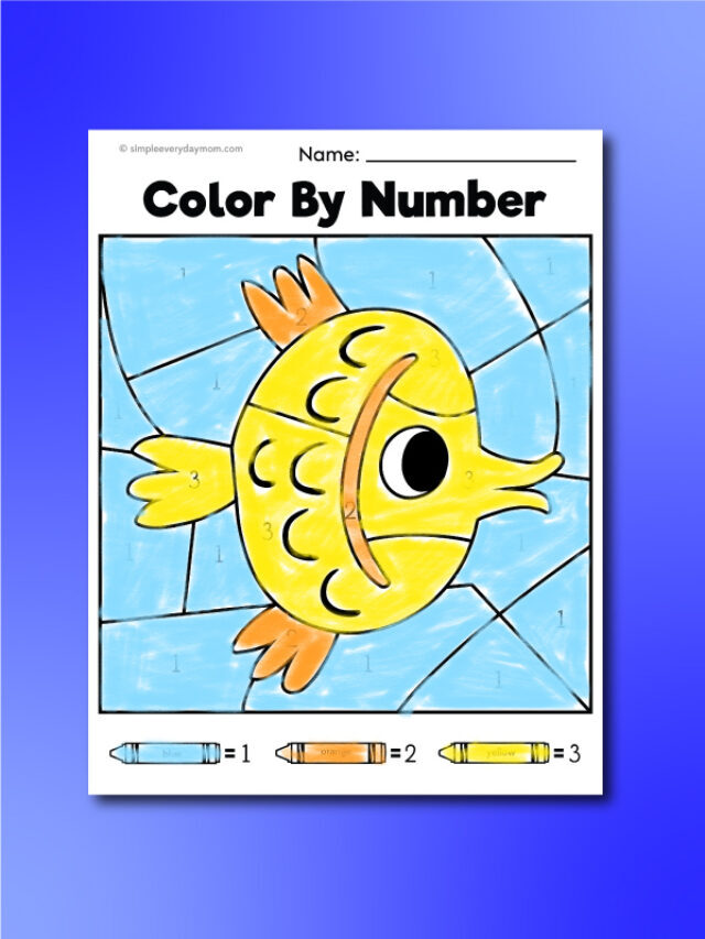 Color By Number Fish Printables For Kids Story