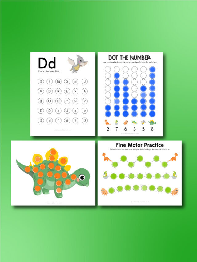 Dinosaur Do A Dot Printables [Freebie] Story