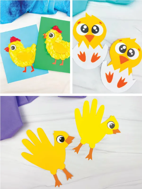 chick crafts image collage