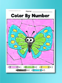 Butterfly Color By Number Printables [Freebie]
