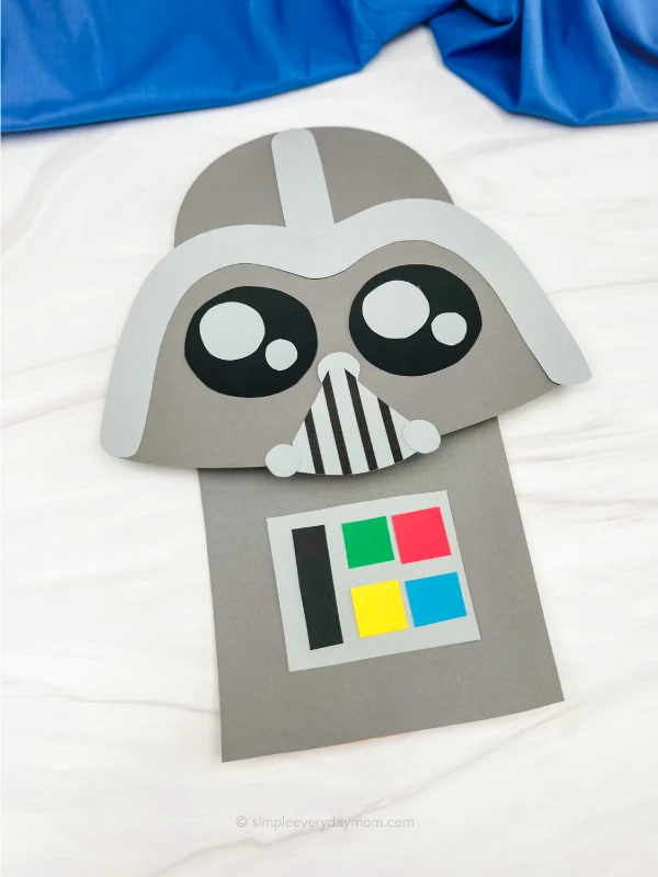 Darth Vader paper bag puppet craft