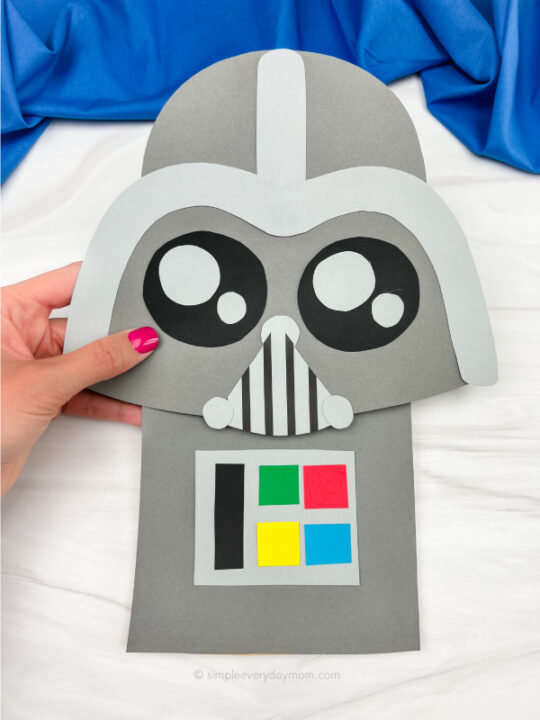Darth Vader Paper Bag Puppet Craft [Free Template]