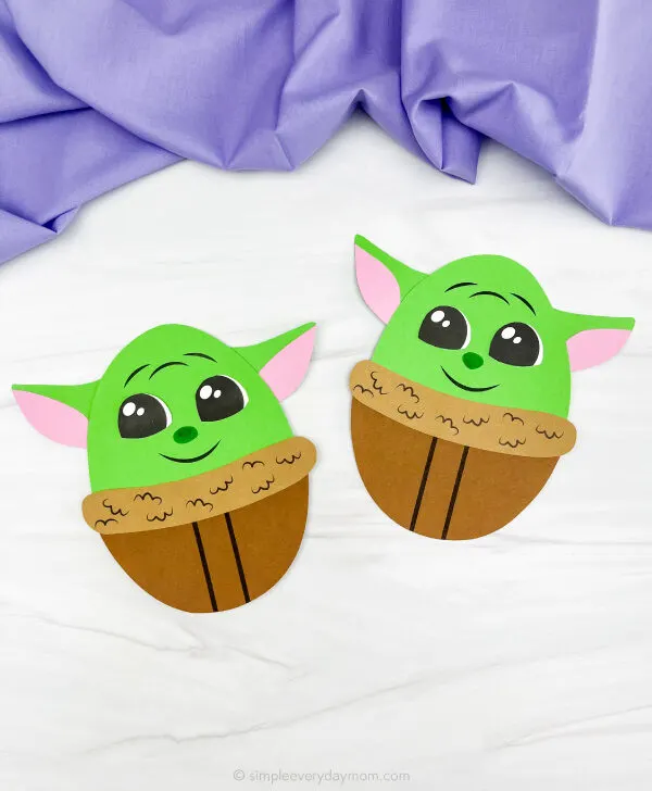 2 Baby Yoda Easter egg crafts