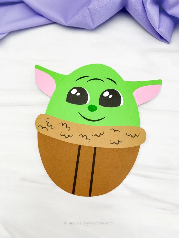 Baby Yoda Easter egg craft