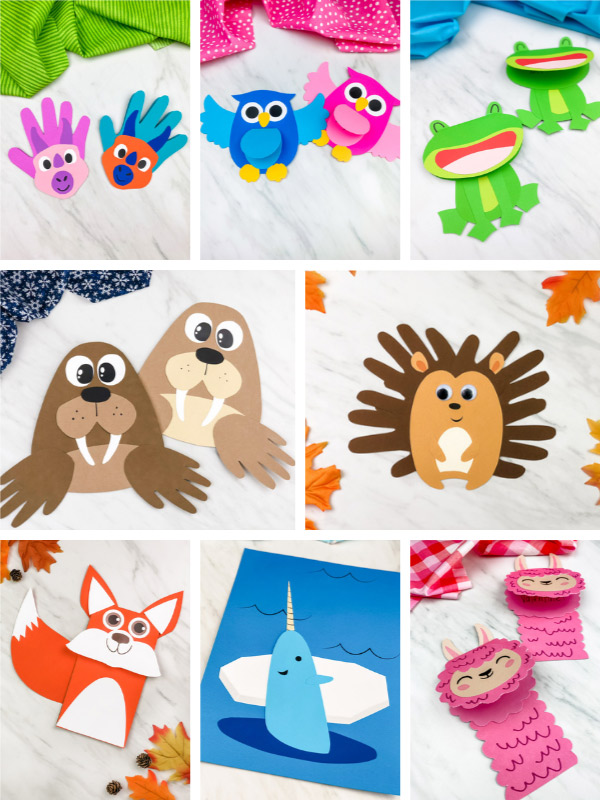 animal craft image collage