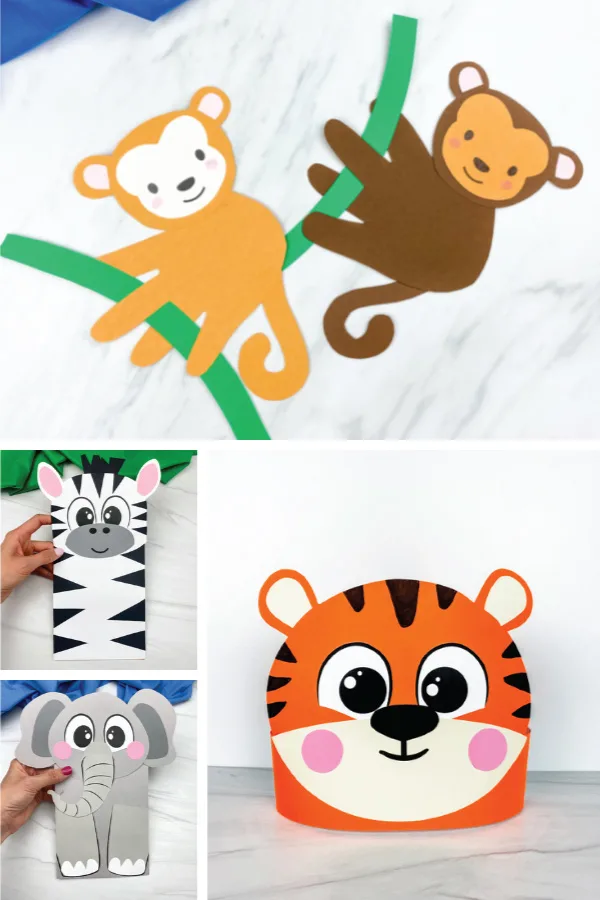 zoo animal crafts image collage