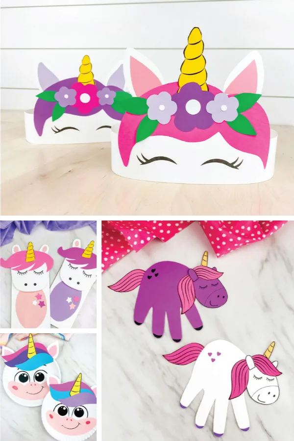 unicorn crafts image collage