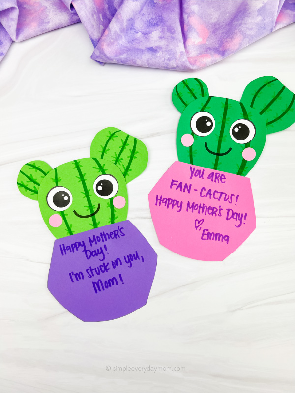 2 Mother's Day cactus crafts