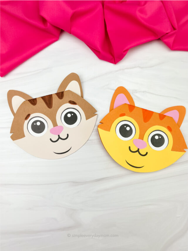 Cat Mother’s Day Card Craft For Kids [Free Template] Story