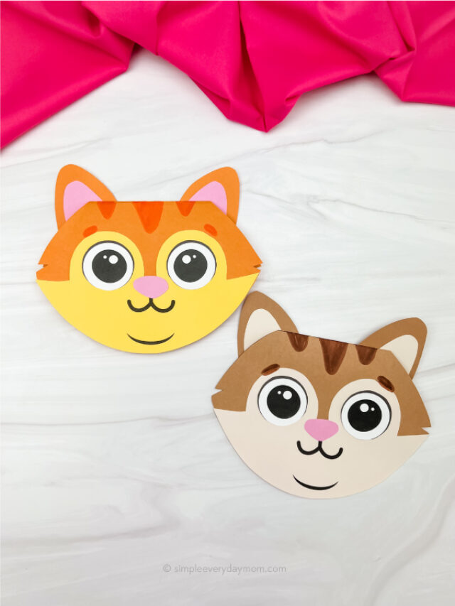 Cat Mother’s Day Card Craft For Kids [Free Template] Story