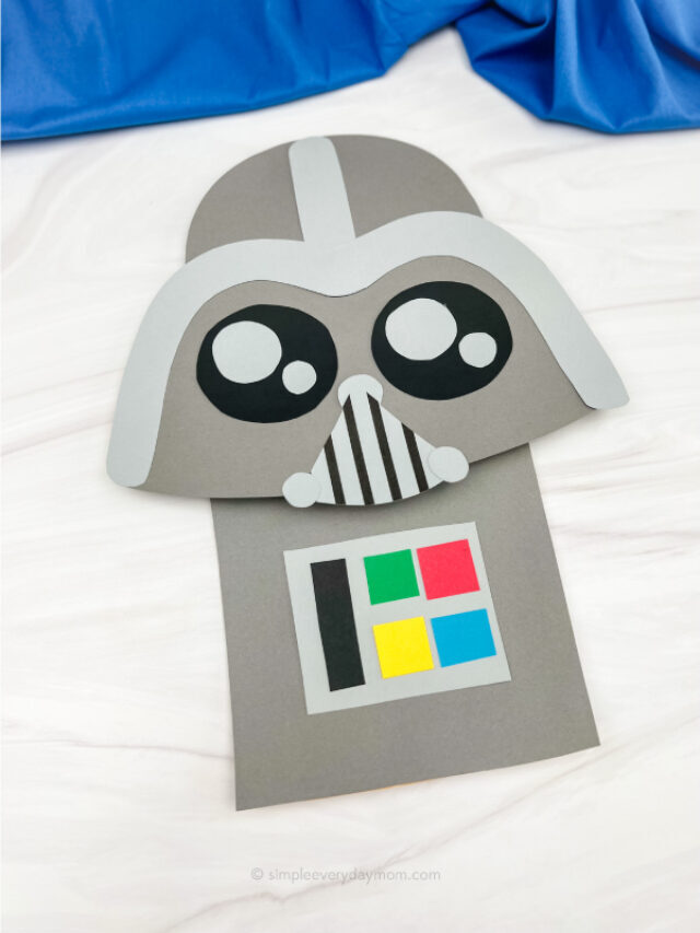 Darth Vader Paper Bag Puppet Craft [Free Template] Story