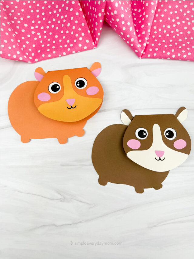 Guinea Pig Mothers Day Card Craft [Free Template] Story