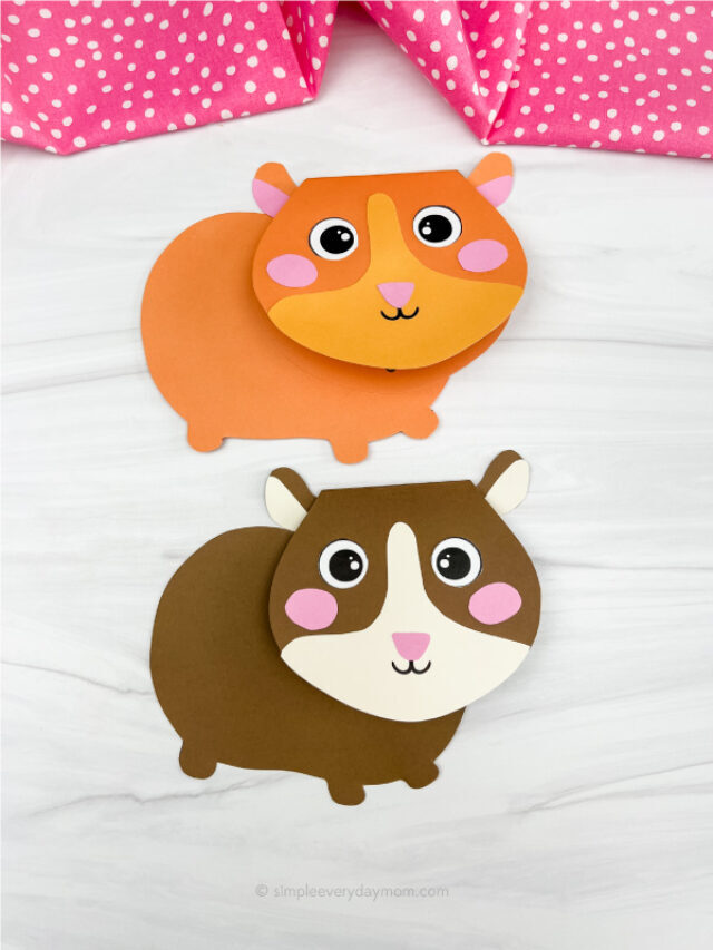 Guinea Pig Mothers Day Card Craft [Free Template] Story
