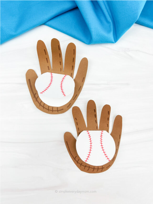 Handprint Baseball Card Craft [Free Template] Story
