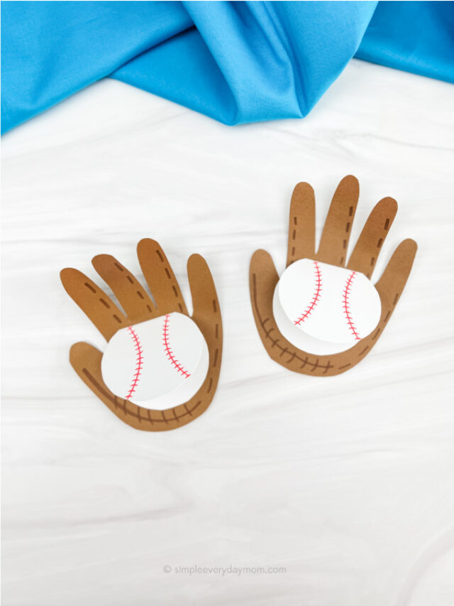 Handprint Baseball Card Craft [Free Template] Story