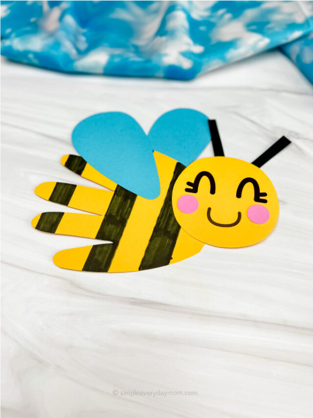 Handprint Bee Craft For Kids [Free Template] Story