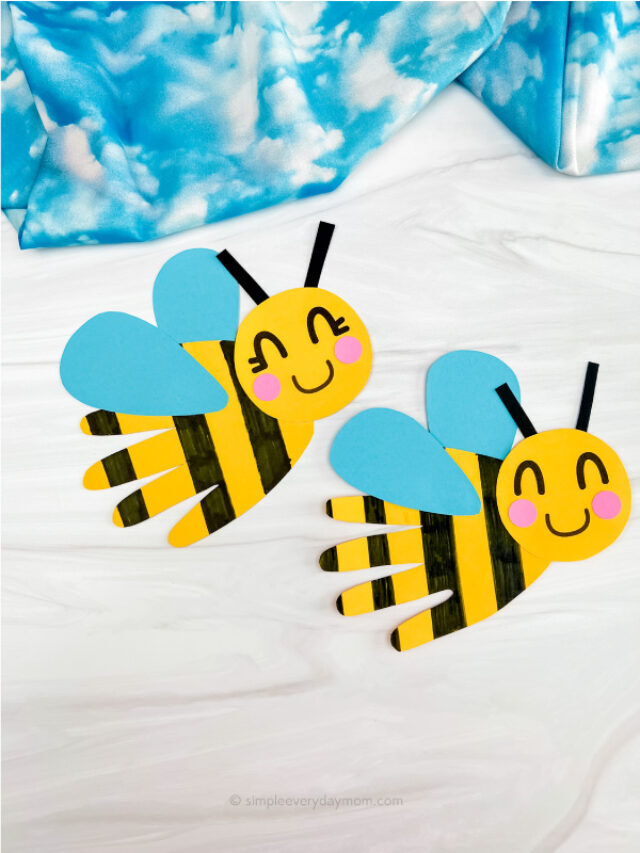 Handprint Bee Craft For Kids [Free Template] Story