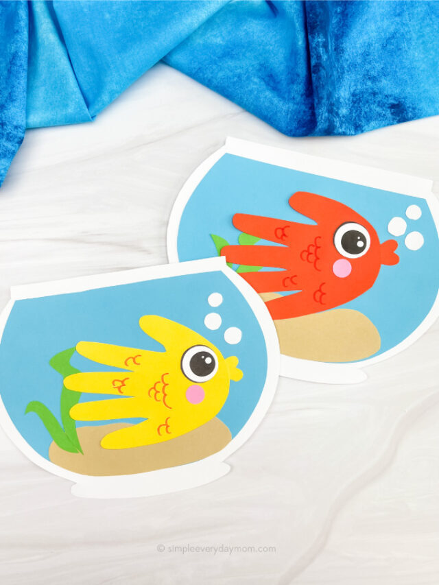 Fish Handprint Craft For Kids [Free Template] Story