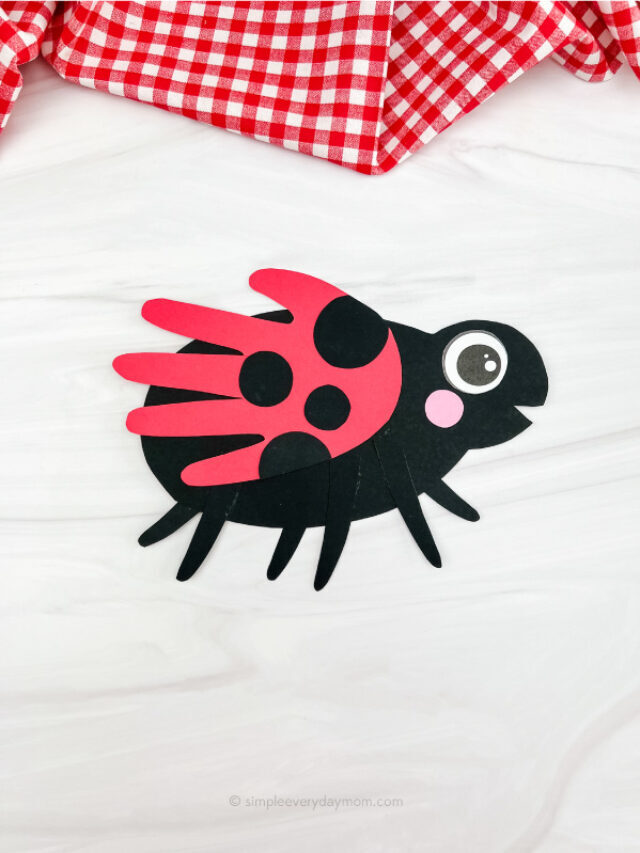 Handprint Ladybug Craft For Kids [Free Template] Story