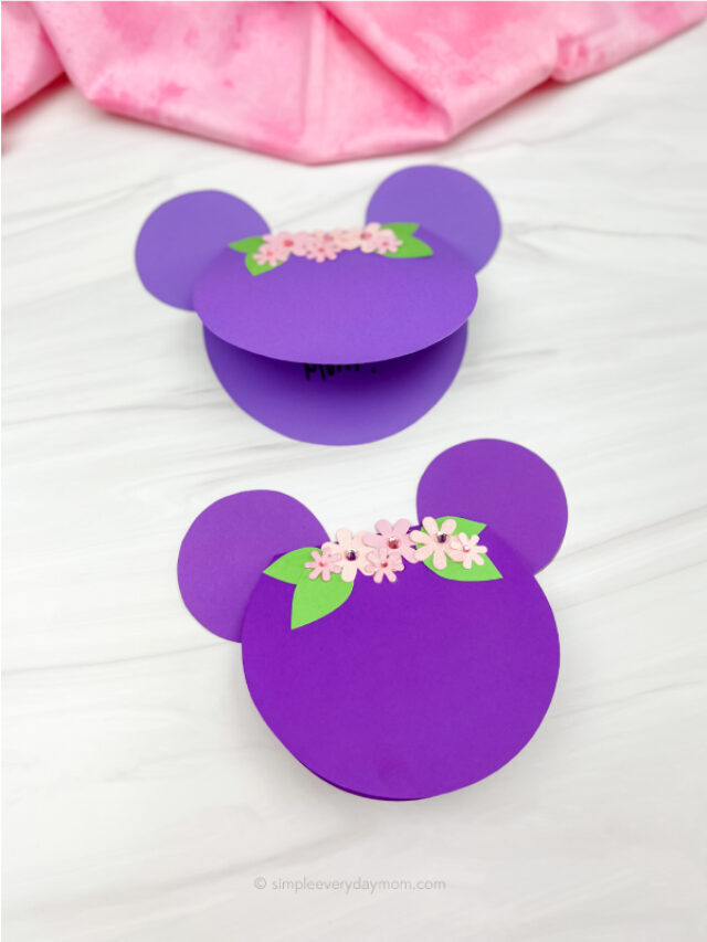 Mickey Mouse Mothers Day Card Craft [Free Template] Story