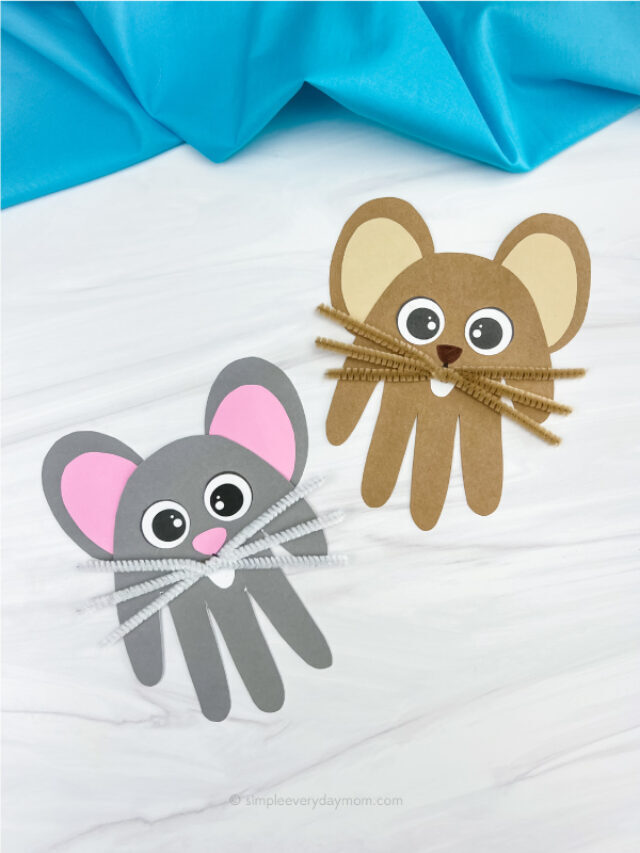 Mouse Handprint Craft For Kids [Free Template] Story