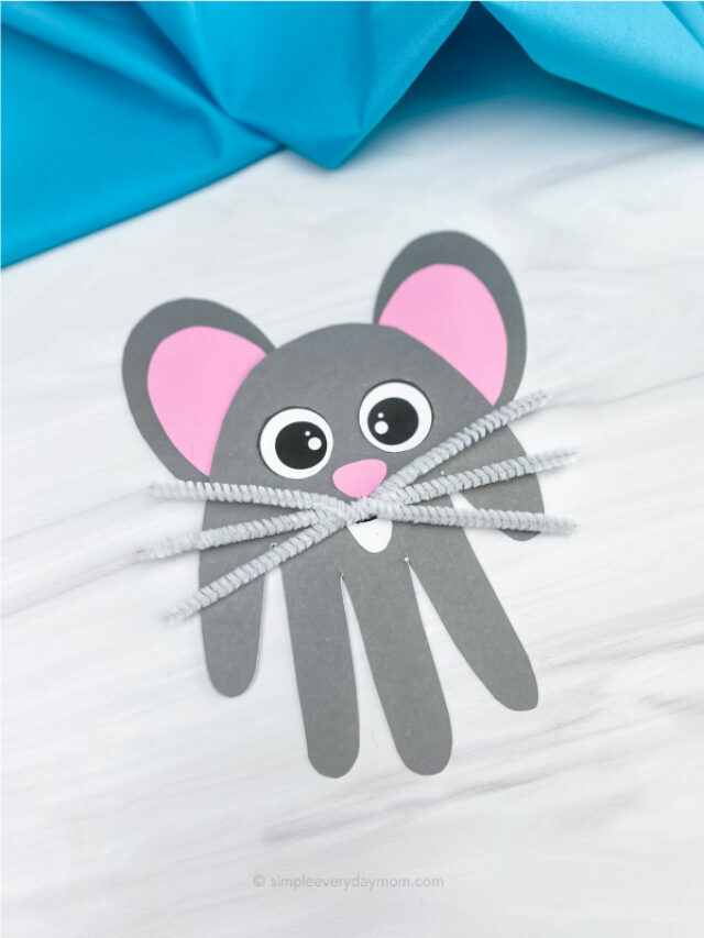 Mouse Handprint Craft For Kids [Free Template] Story