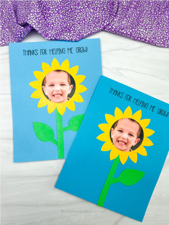 Sunflower Mother’s Day Craft For Kids [Free Template] Story