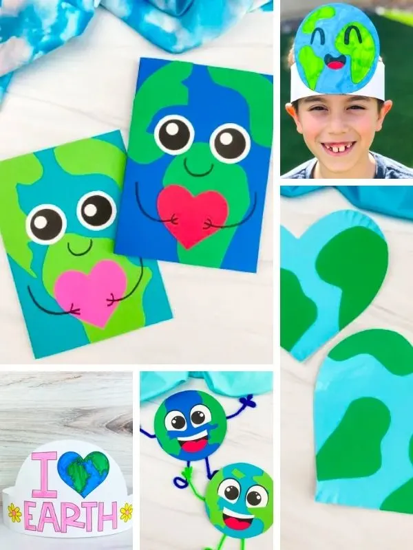 Earth Day crafts image collage