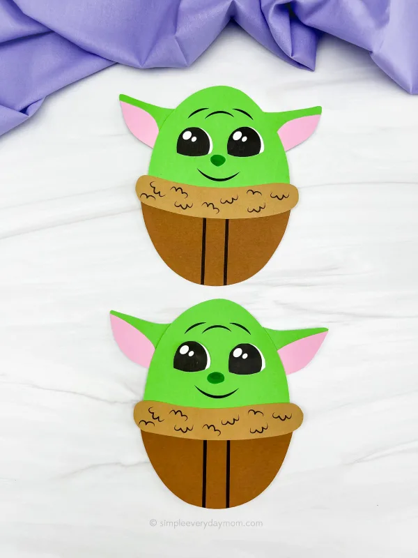 2 Baby Yoda Easter egg crafts
