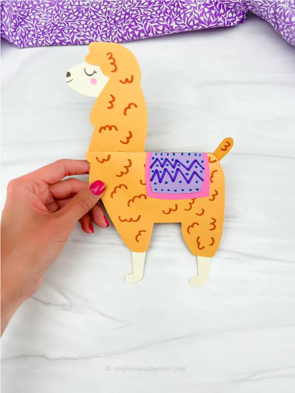llama Mother's Day card craft