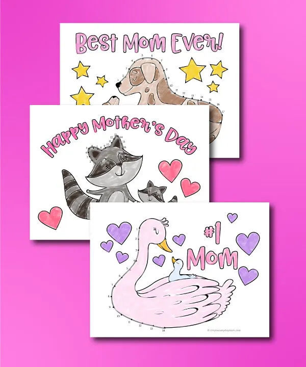 Mother's Day connect the dot printables