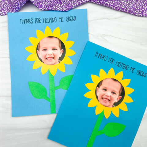 2 sunflower Mother's Day crafts