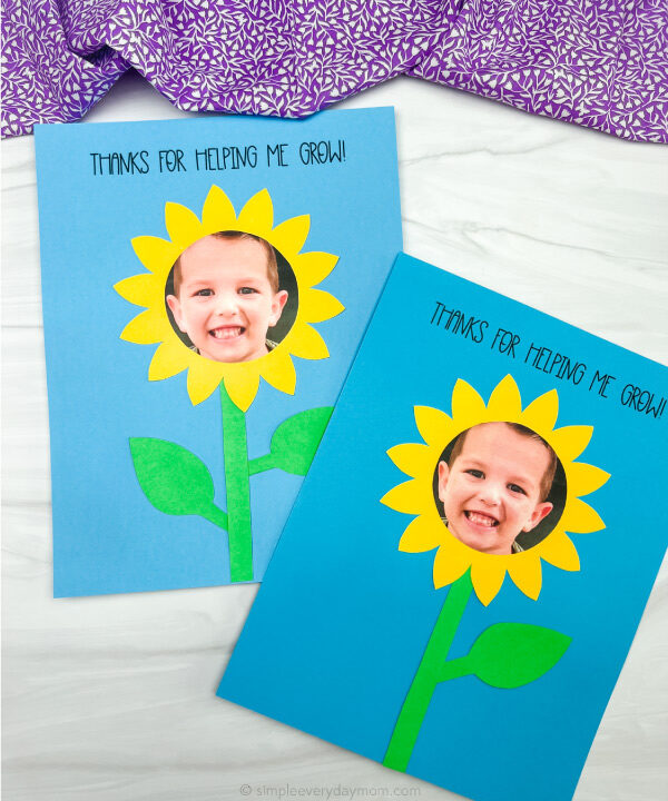 2 sunflower Mother's Day crafts