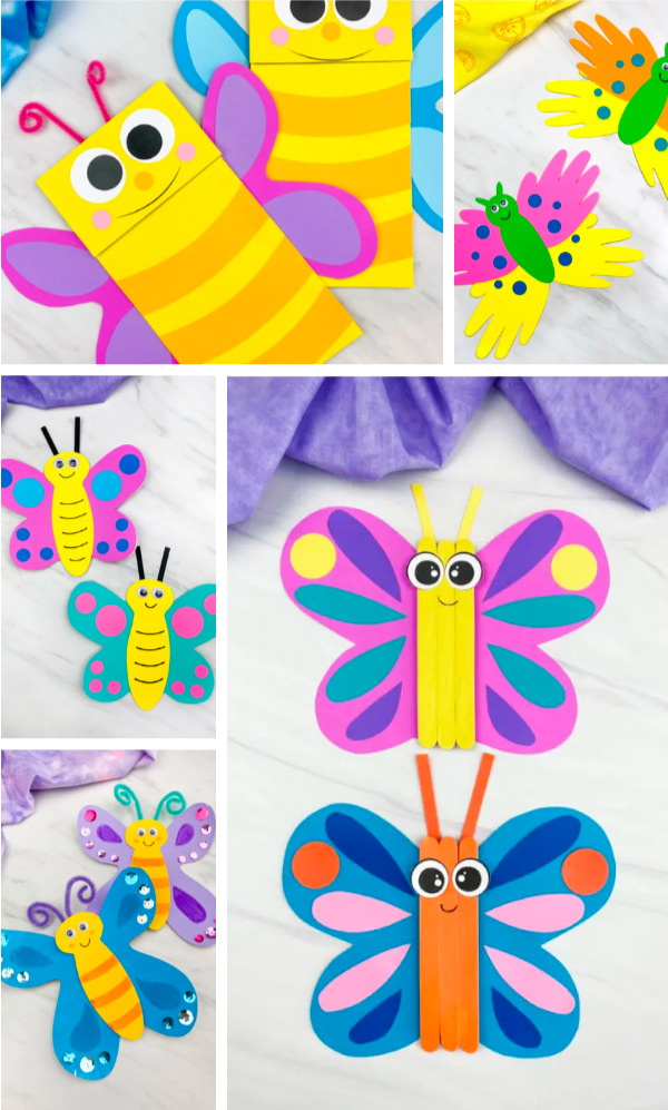 butterfly crafts image collage