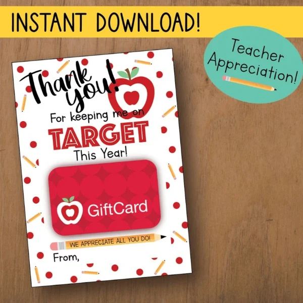 PRINTED Chick Fil A Gift Card Holder, Teacher Appreciation Gift