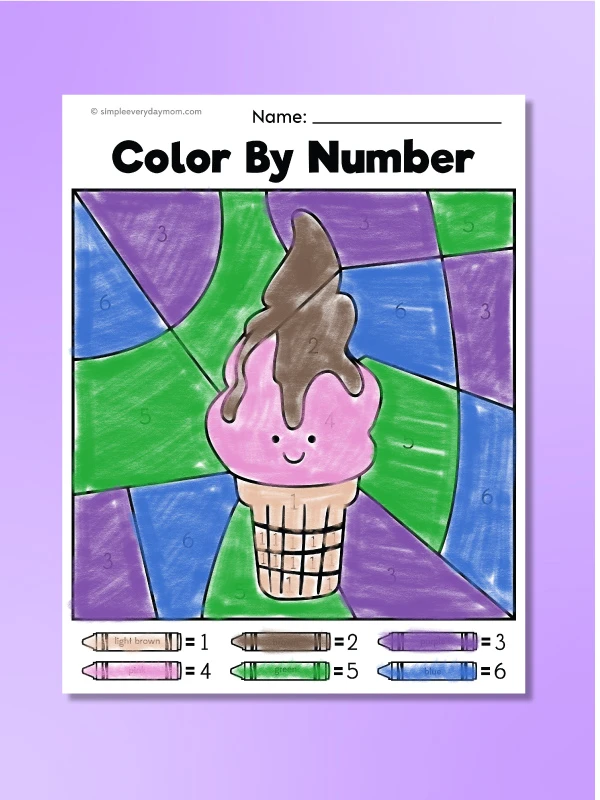 soft serve color by number