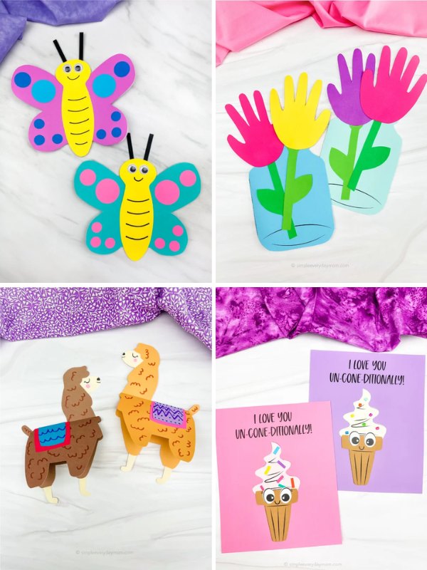 Collage image of Kids’ Crafts For Mother’s Day
