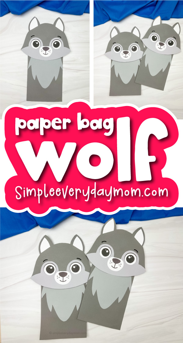 Wolf Paper Bag Puppet Template